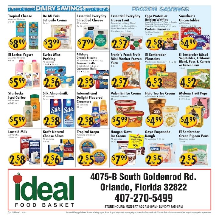 Ideal Food Basket (4075 South Goldenrod Road, Orlando, FL) Weekly Ad September 23 - 29, 2026