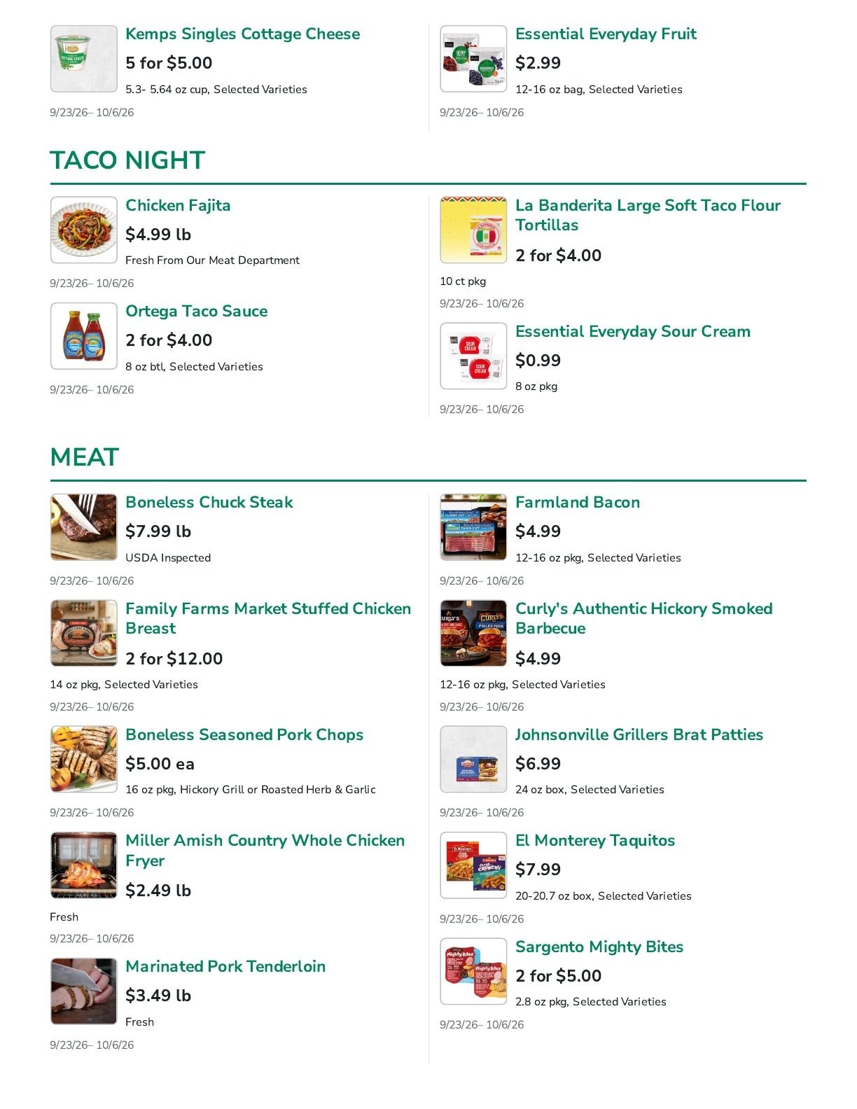 Lake Mills Market Weekly Ad September 23 - October 6, 2026