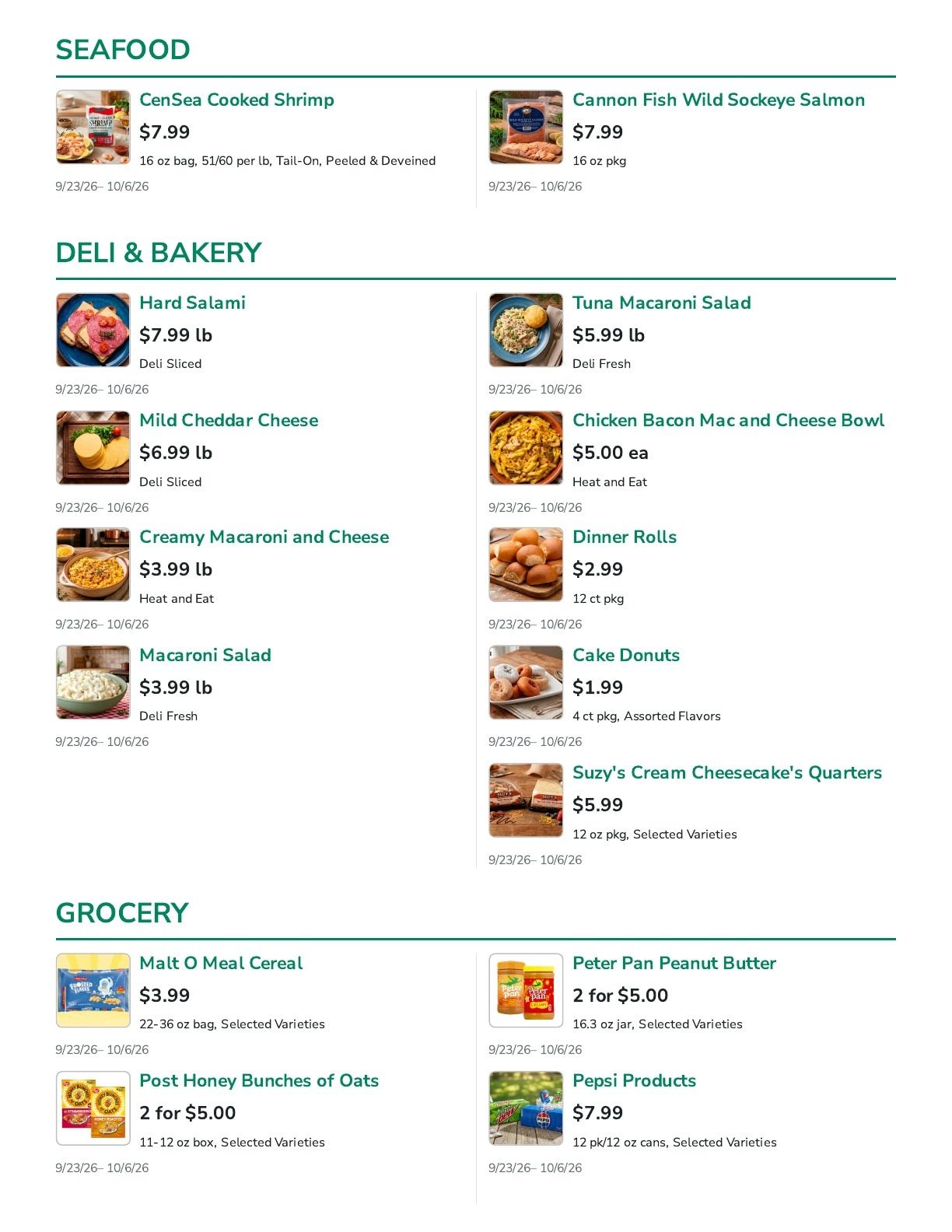 Lake Mills Market Weekly Ad September 23 - October 6, 2026