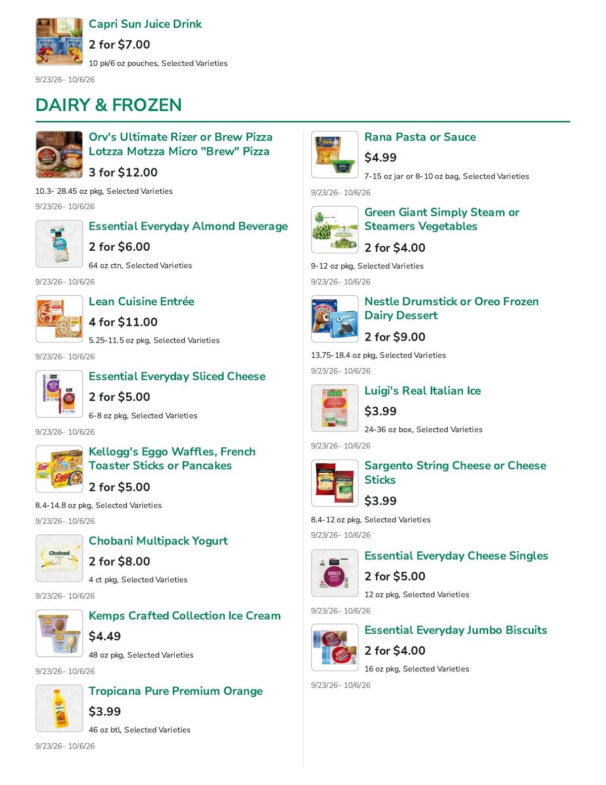 Lake Mills Market Weekly Ad September 23 - October 6, 2026