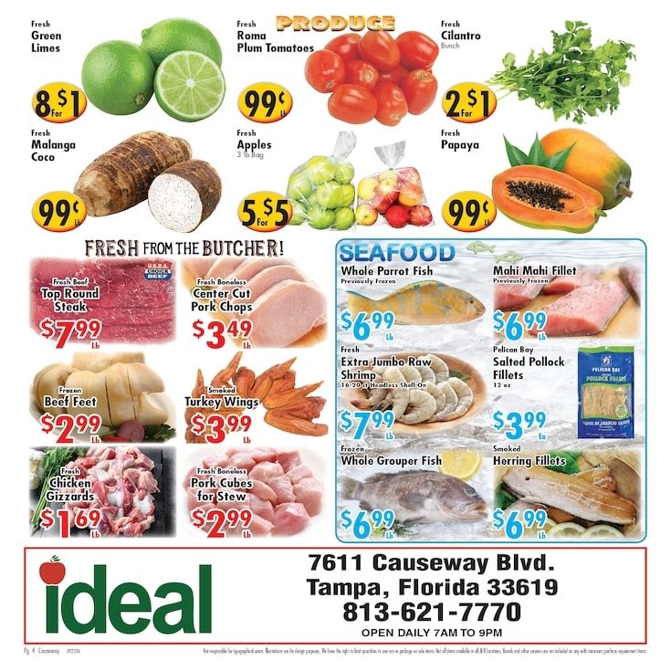 Ideal Food Basket (Tampa, FL) Weekly Ad September 23 - 29, 2026