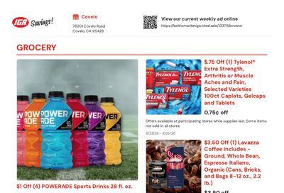 Keith's Market IGA Weekly Ad September 23 - October 6, 2026