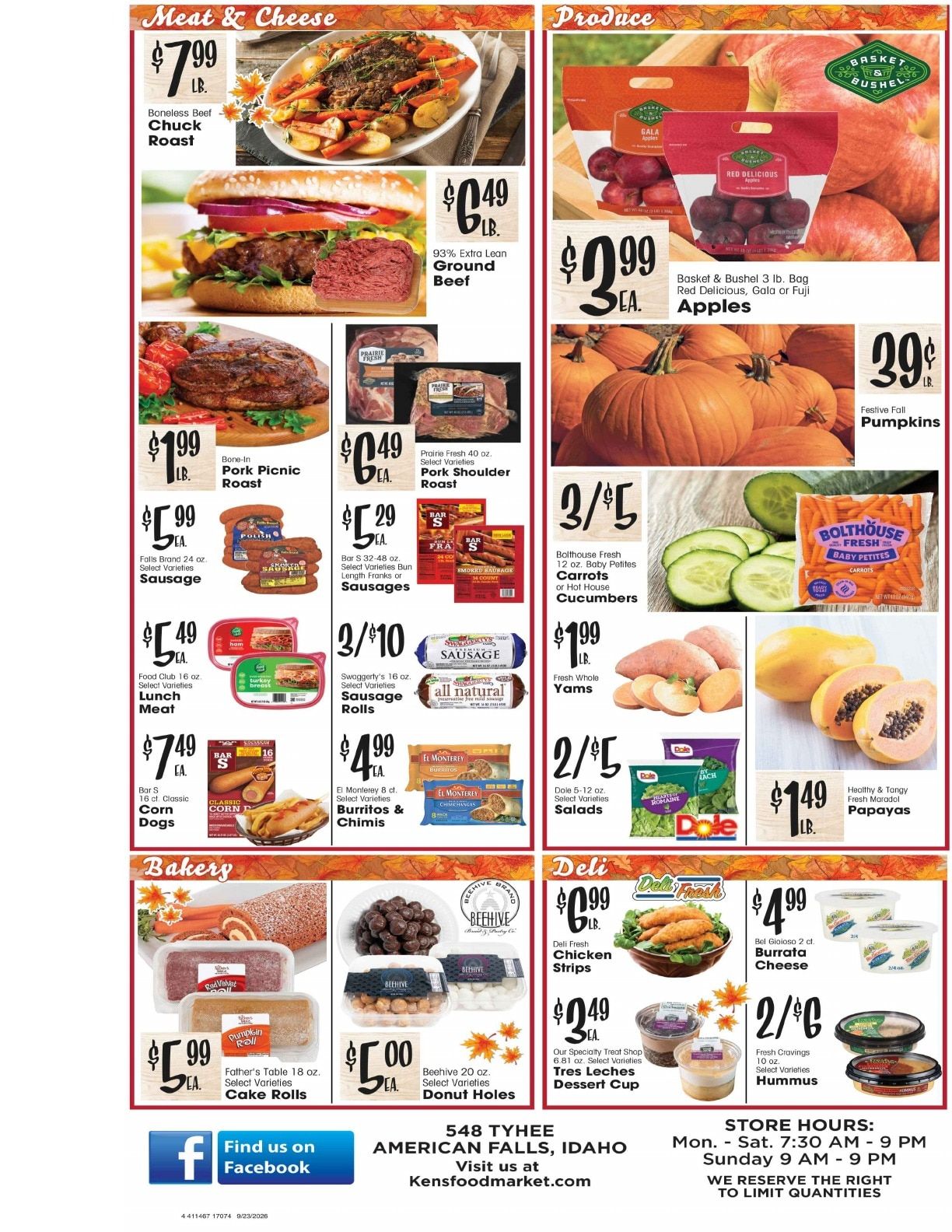 Ken's Food Market Weekly Ad September 23 - October 6, 2026