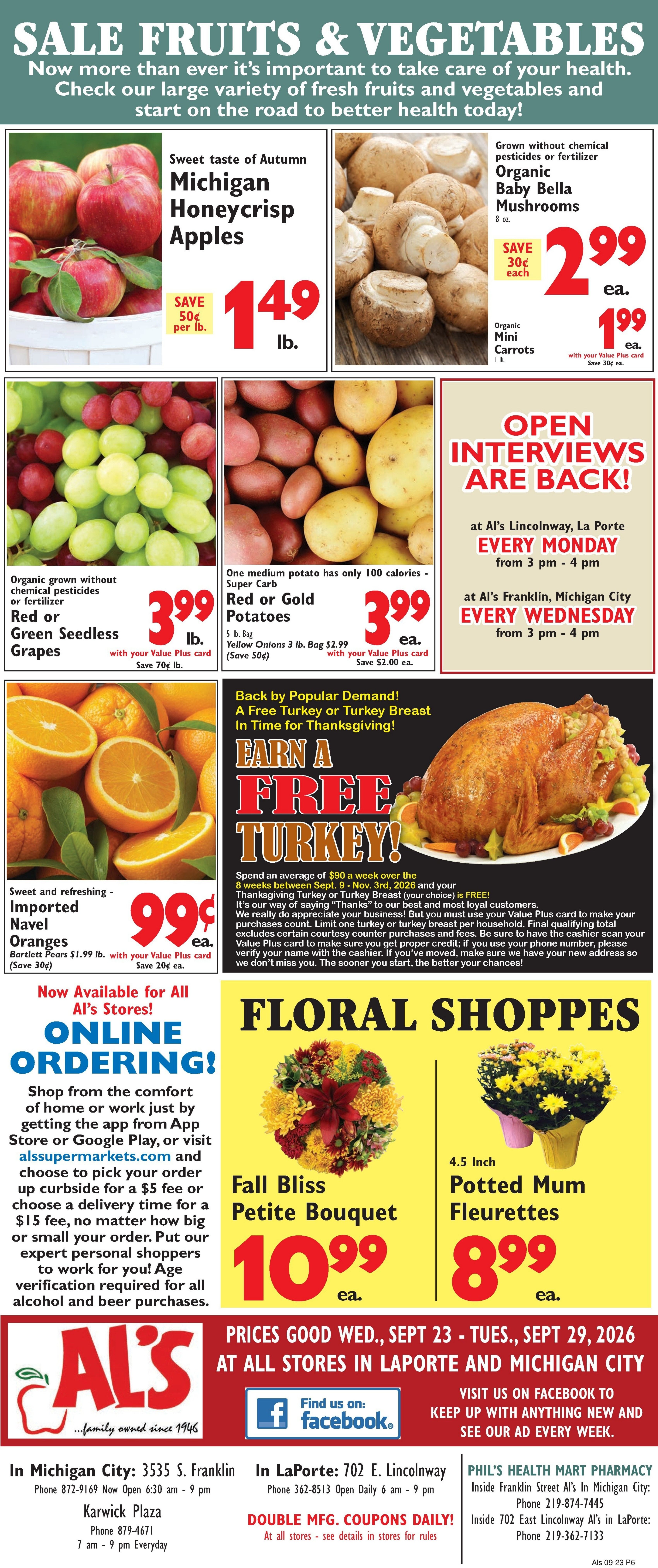 Al's Supermarket Weekly Ad September 23 - 29, 2026
