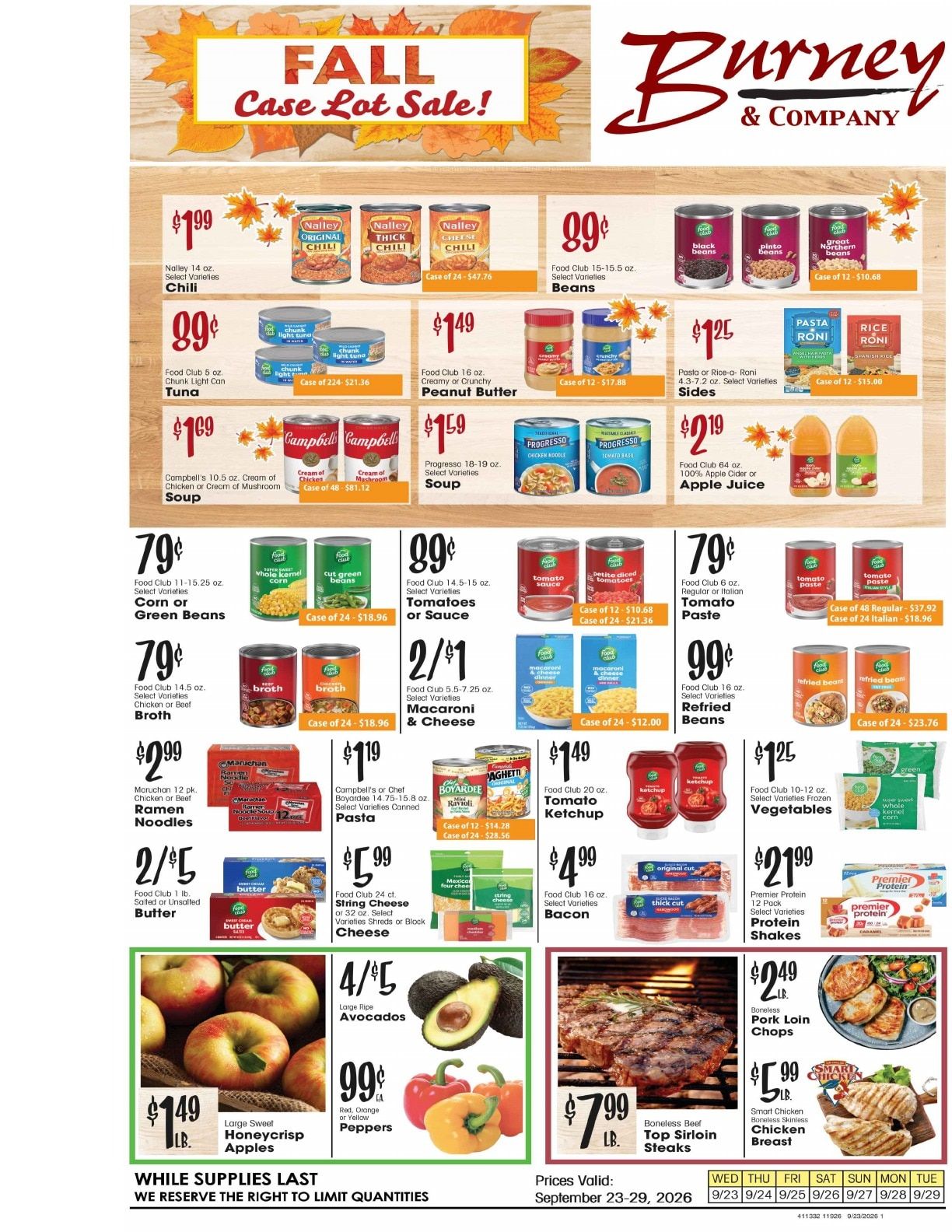 Burney's Weekly Ad September 23 - 29, 2026