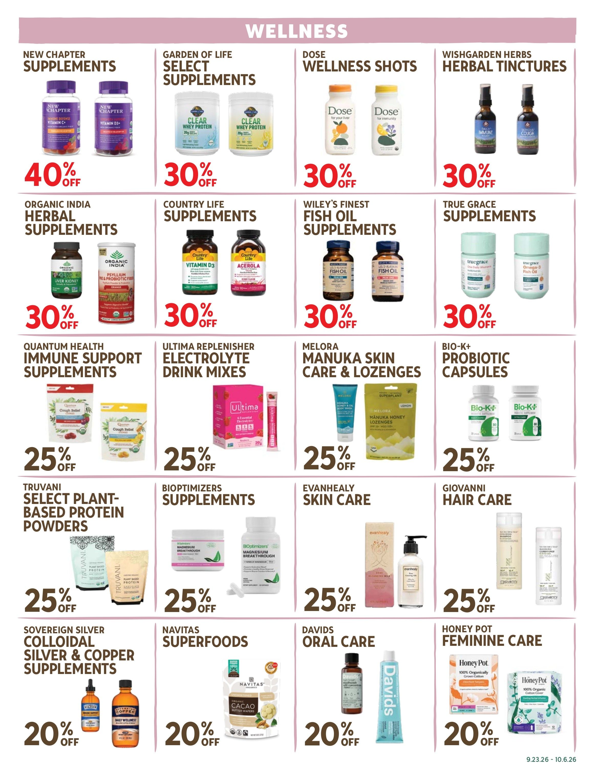 New Leaf Community Markets Weekly Ad September 30 - October 6, 2026