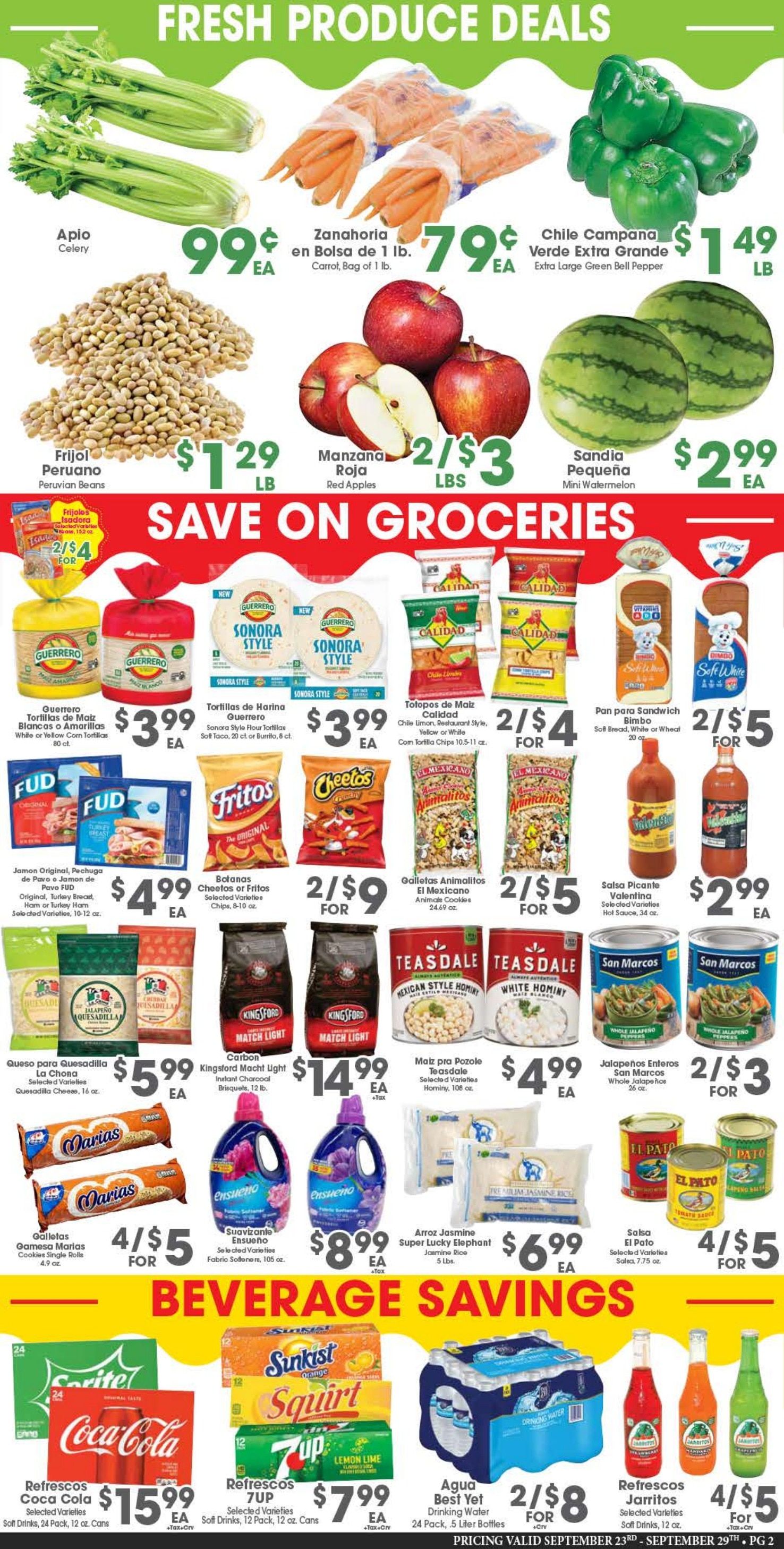 Arteaga's Food Center Weekly Ad September 23 - 29, 2026