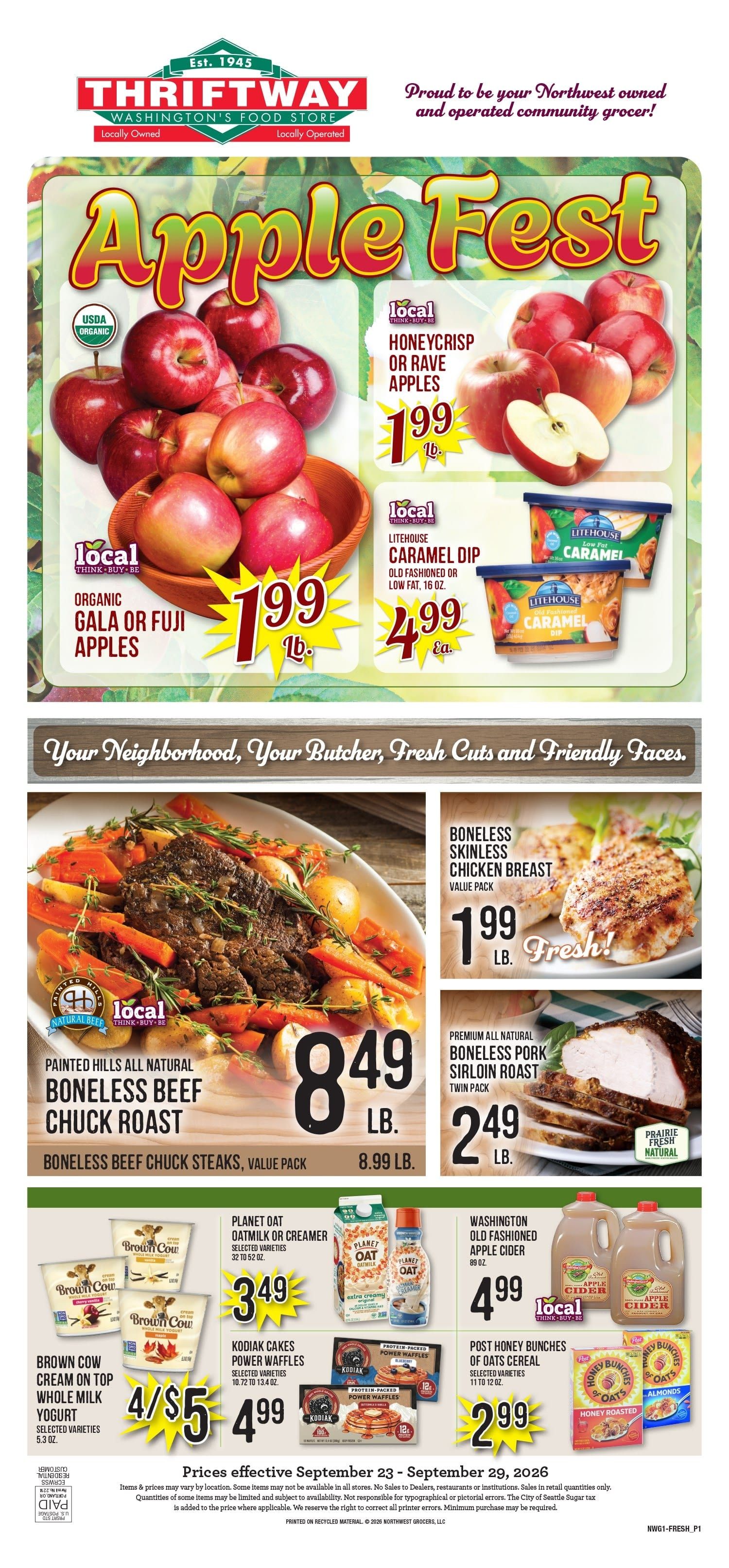 Ballinger Thriftway Weekly Ad September 23 - 29, 2026