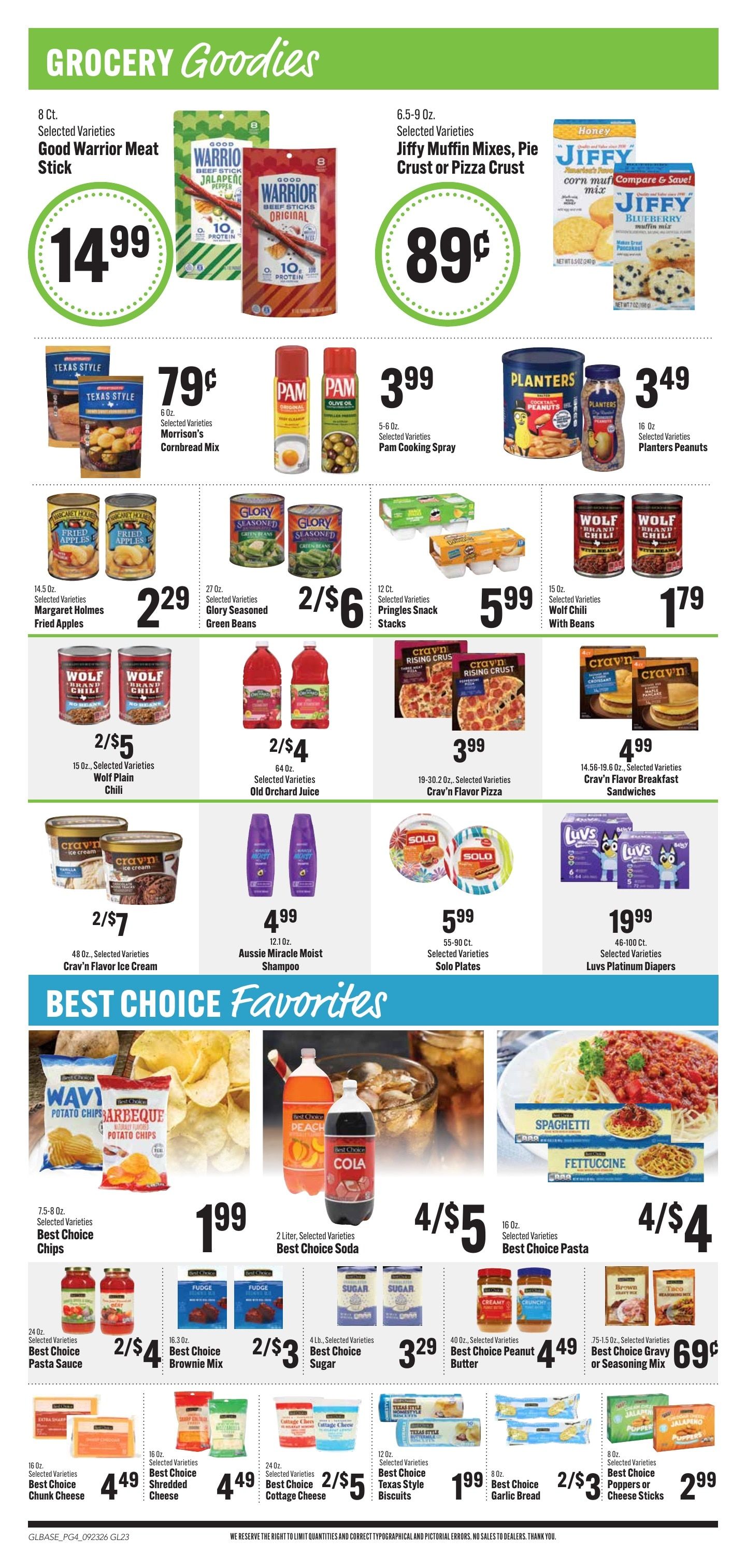 Bender's Foods (Guttenberg, IA) Weekly Ad September 23 - 29, 2026