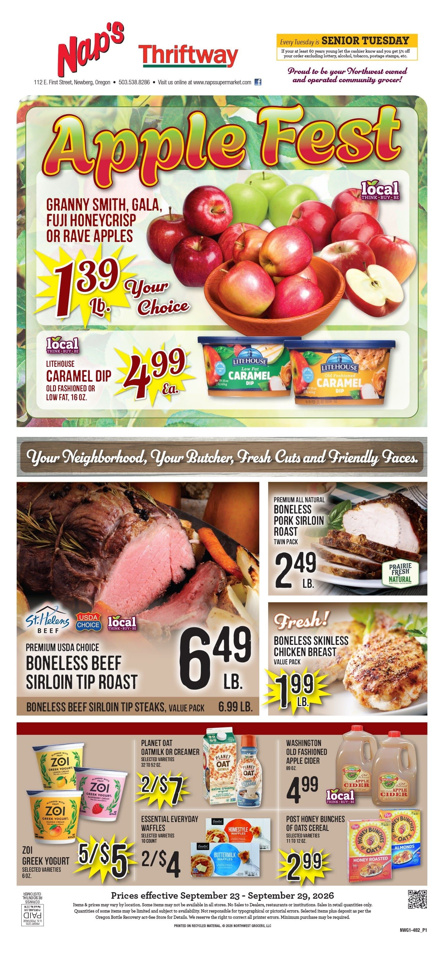 Nap's Thriftway Weekly Ad September 23 - 29, 2026