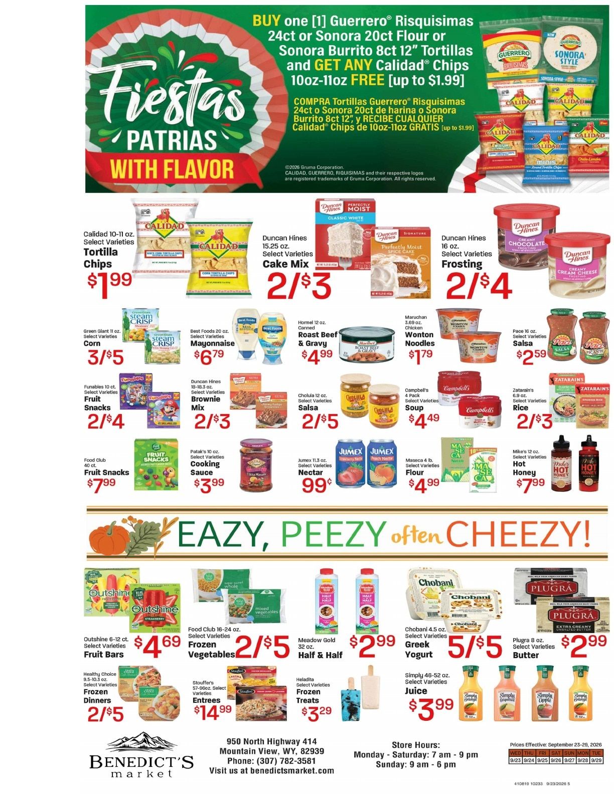 Benedict's Market Weekly Ad September 23 - 29, 2026