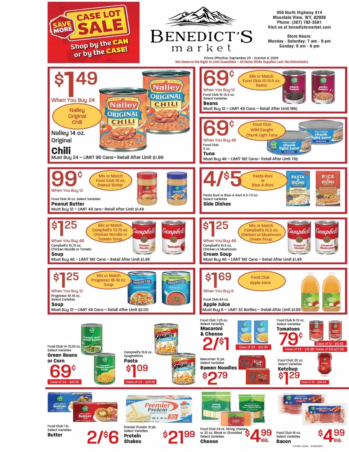 Benedict's Market Weekly Ad September 23 - October 6, 2026