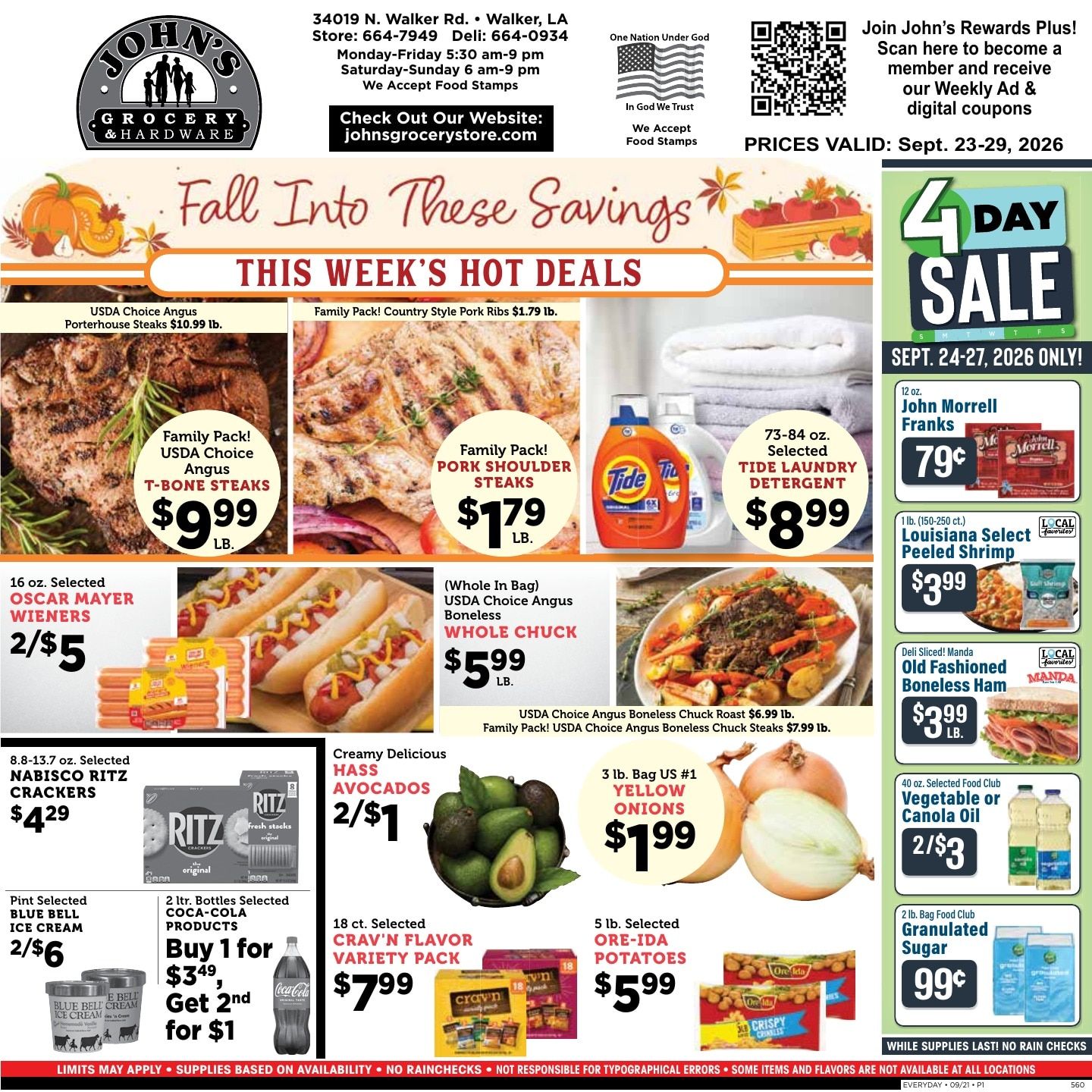 John's Grocery Weekly Ad September 23 - 29, 2026