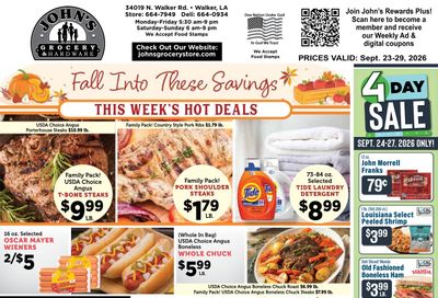 John's Grocery Weekly Ad September 23 - 29, 2026