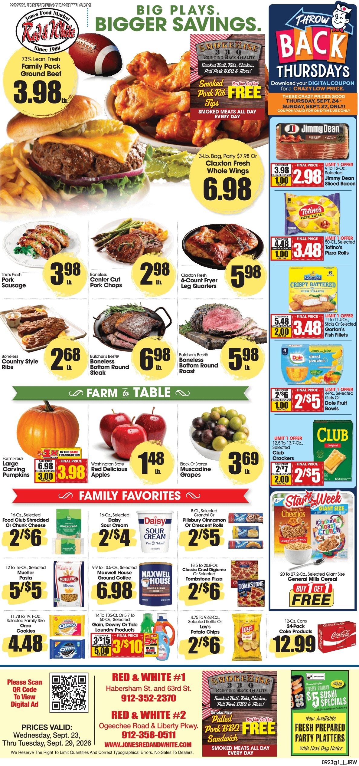 Jones Red & White Weekly Ad September 23 - 29, 2026