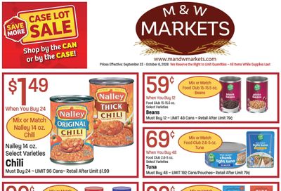 M&W Markets (102 Main, Cascade, ID) Weekly Ad September 23 - October 6, 2026