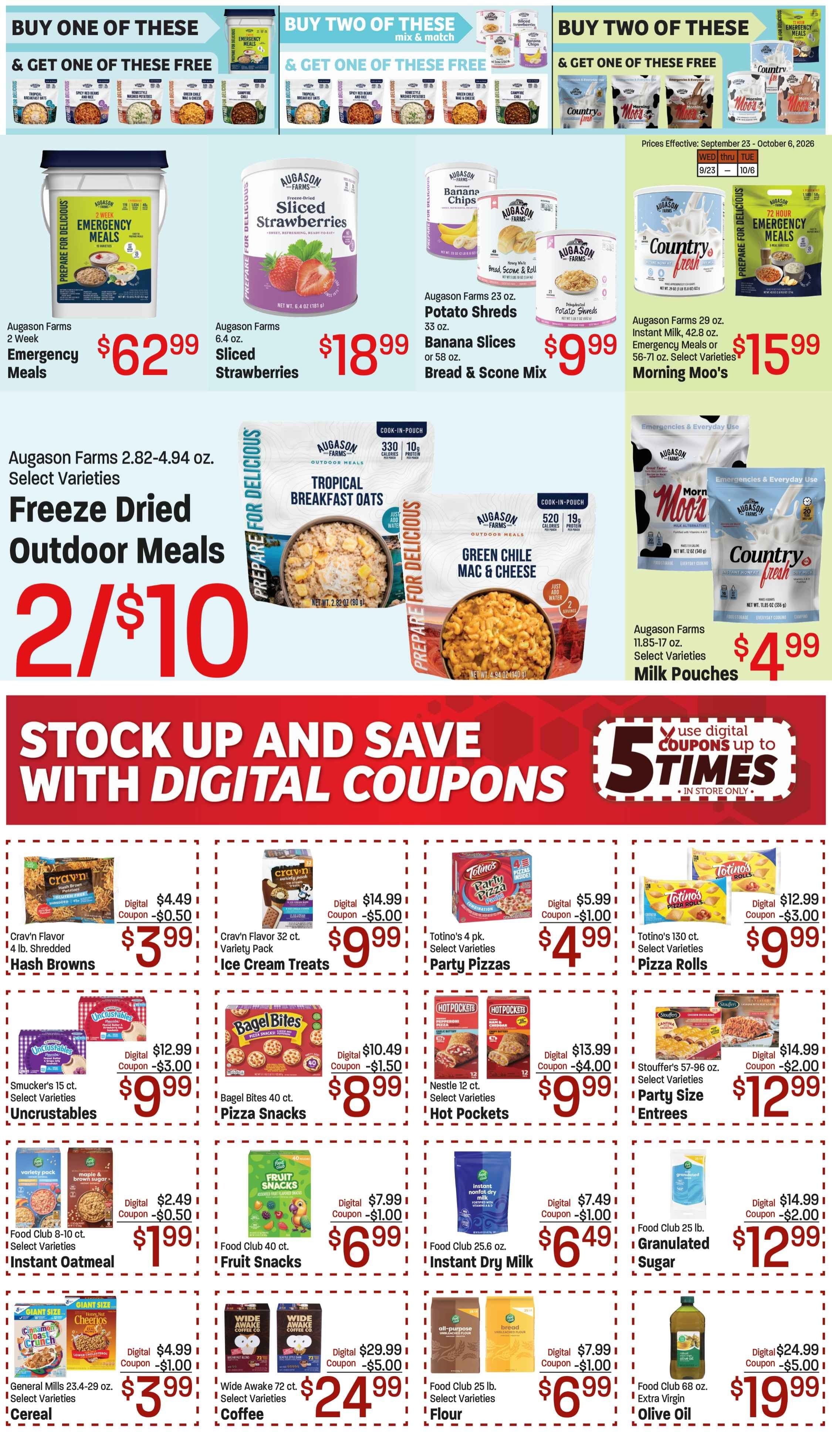 M&W Markets (102 Main, Cascade, ID) Weekly Ad September 23 - October 6, 2026