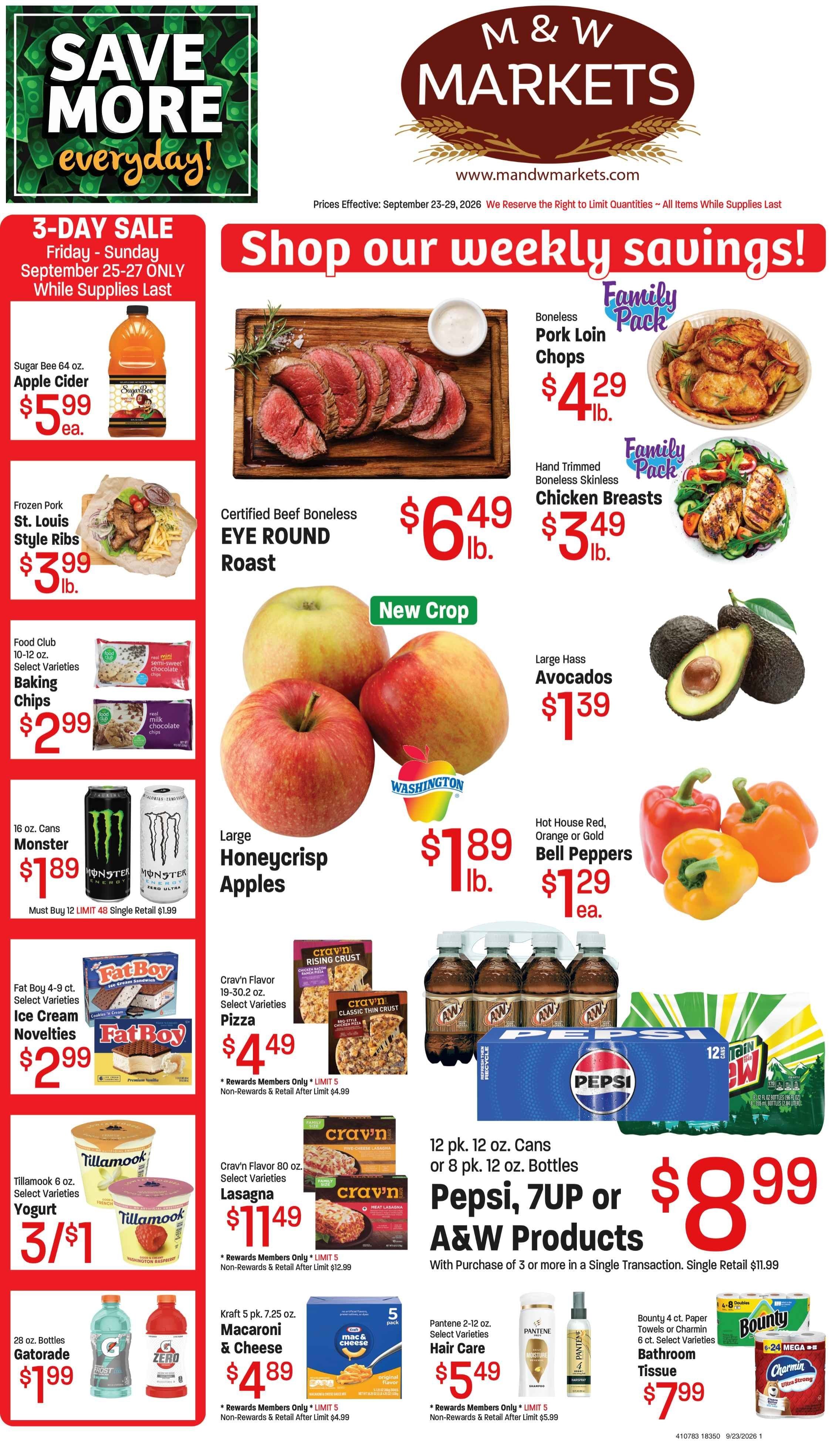 M&W Markets (Boise, ID) Weekly Ad September 23 - 29, 2026