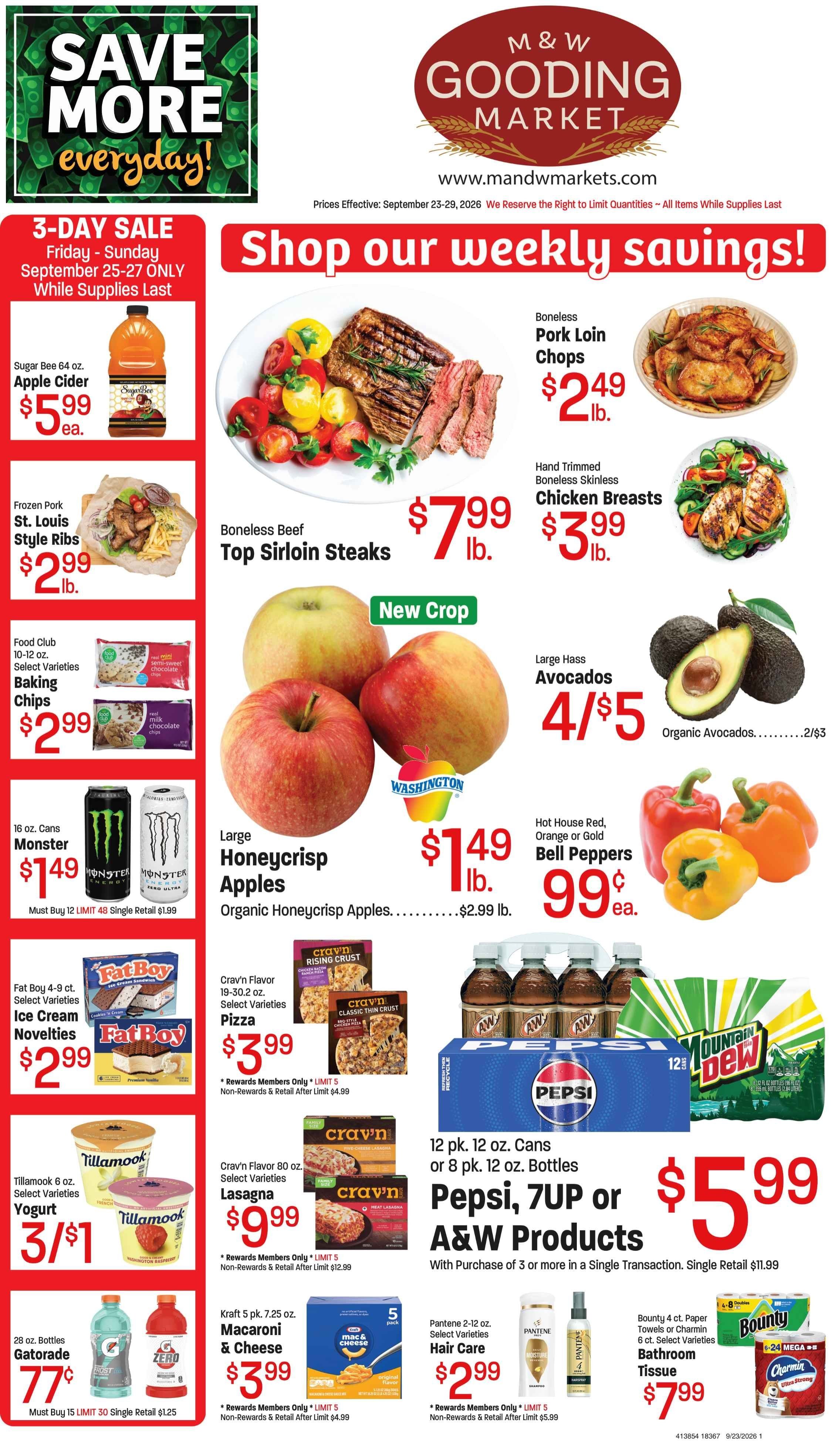 M&W Markets (Gooding, ID) Weekly Ad September 23 - 30, 2026