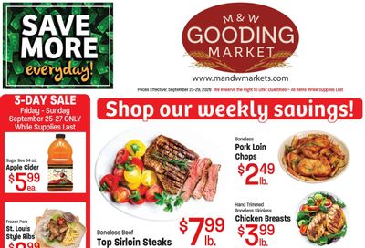M&W Markets (Gooding, ID) Weekly Ad September 23 - 30, 2026