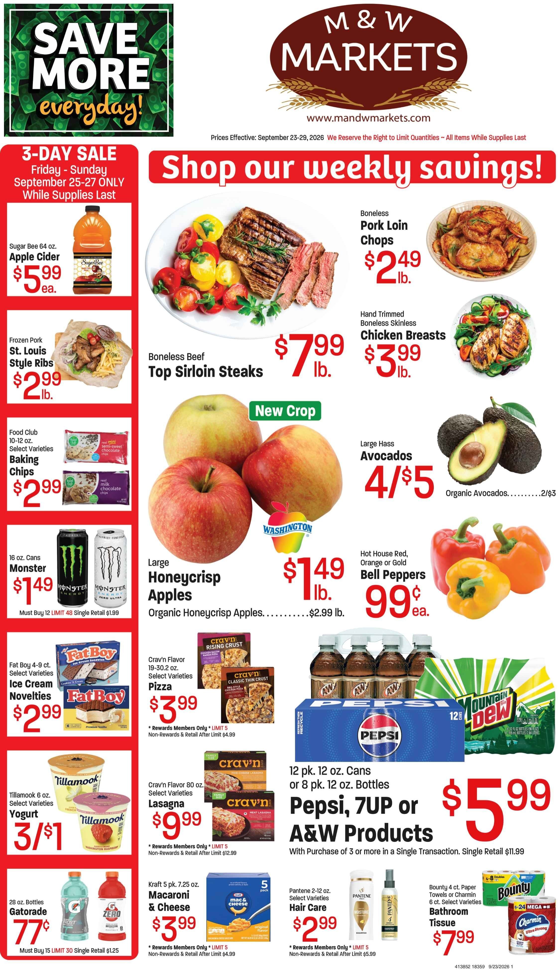 M&W Markets (Nyssa, OR) Weekly Ad September 23 - 29, 2026