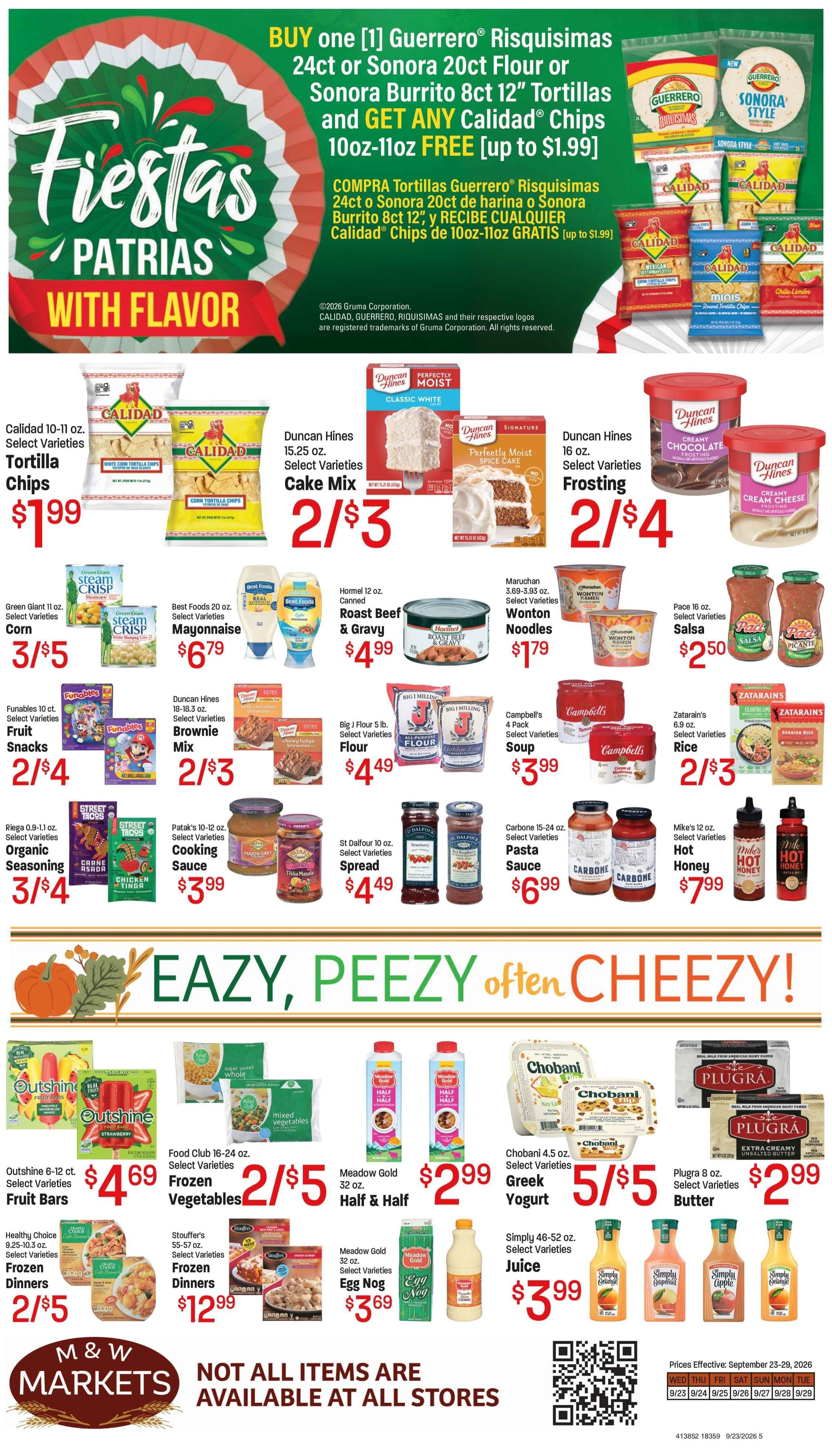 M&W Markets (Nyssa, OR) Weekly Ad September 23 - 29, 2026