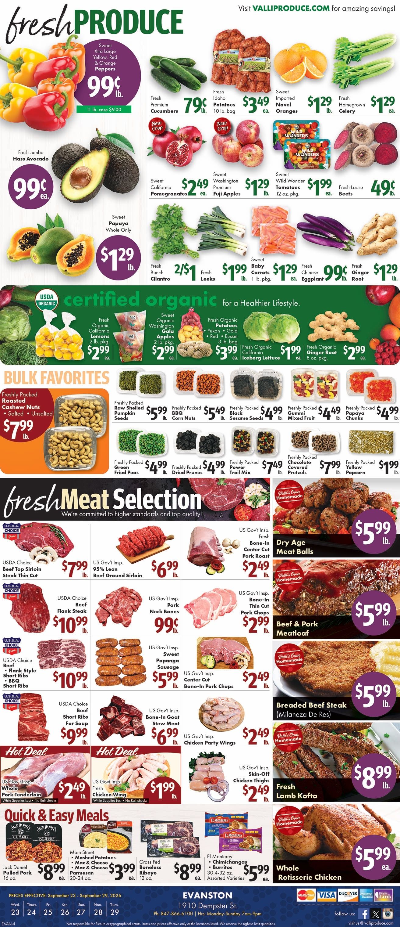 Valli Produce (Evanston, IL) Weekly Ad September 23 - 29, 2026