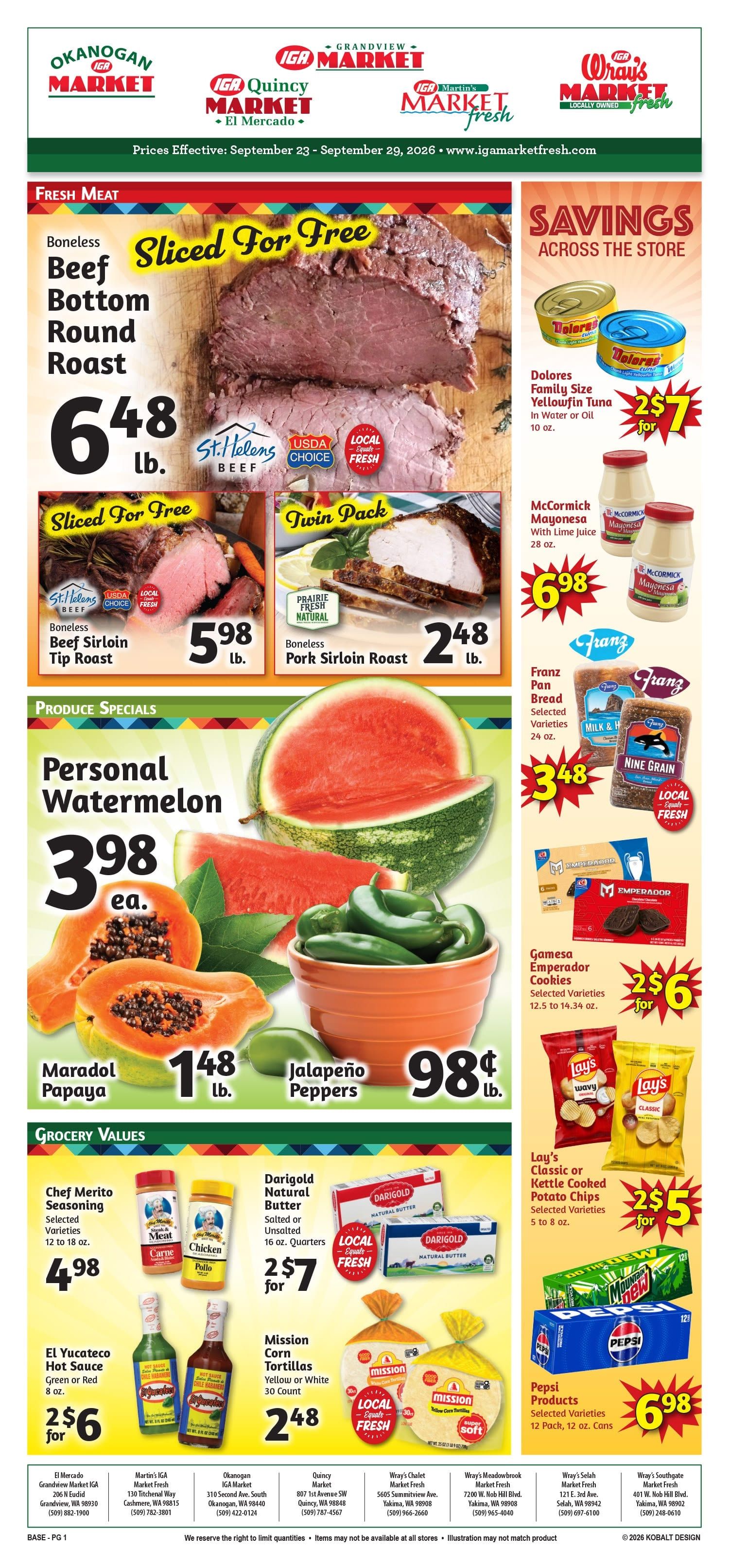 El Mercado de Grandview Weekly Ad September 23 - 29, 2026