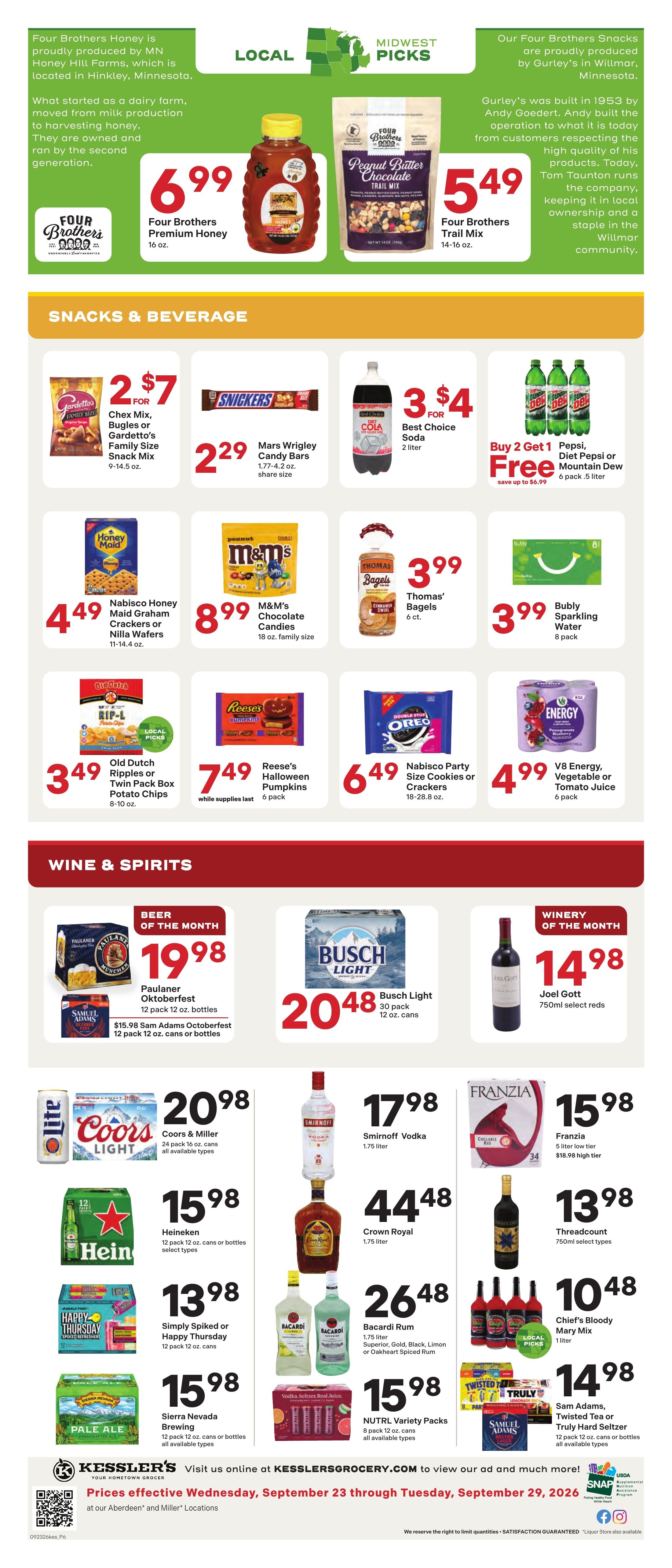 Kessler's Grocery Weekly Ad September 23 - 29, 2026