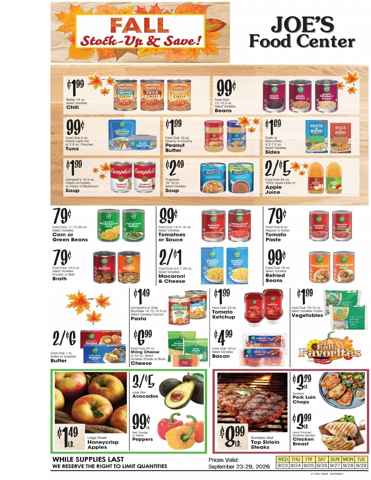 Joe's Food Center Weekly Ad September 23 - 29, 2026
