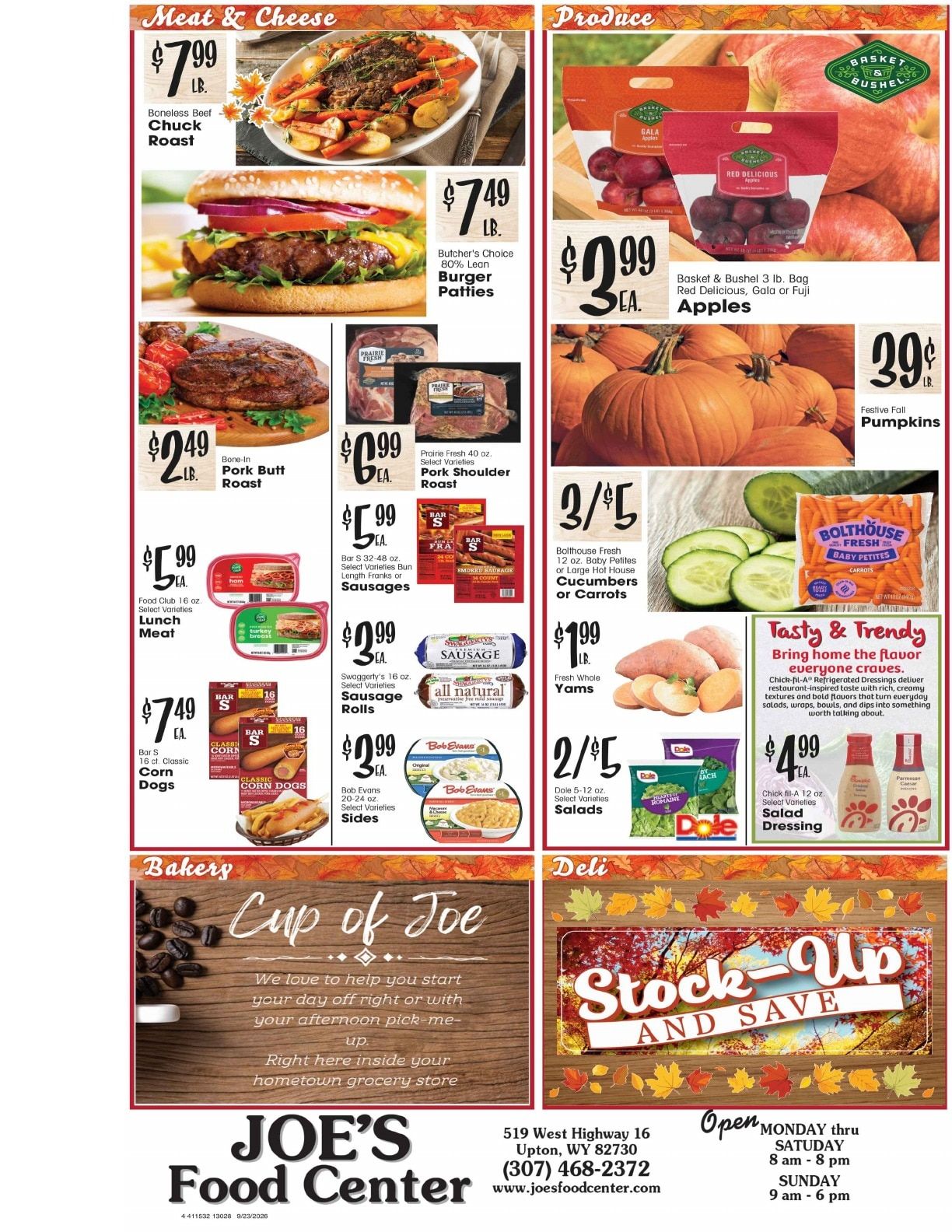Joe's Food Center Weekly Ad September 23 - 29, 2026