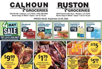 Calhoun Groceries Weekly Ad September 23 - 29, 2026