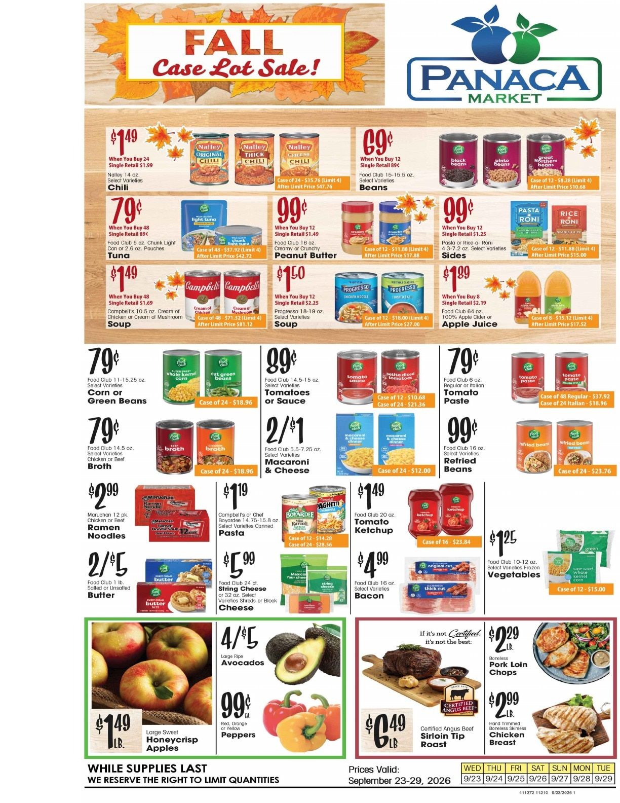Panaca Market Weekly Ad September 23 - 29, 2026