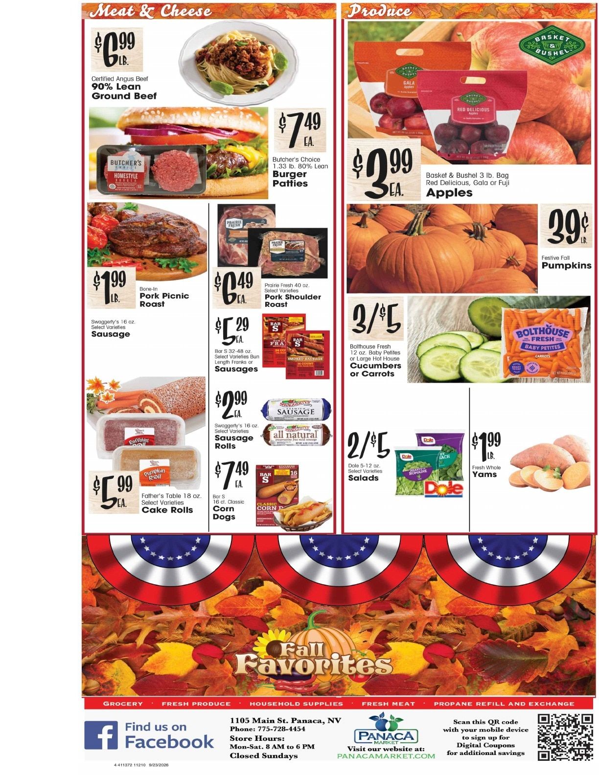 Panaca Market Weekly Ad September 23 - 29, 2026