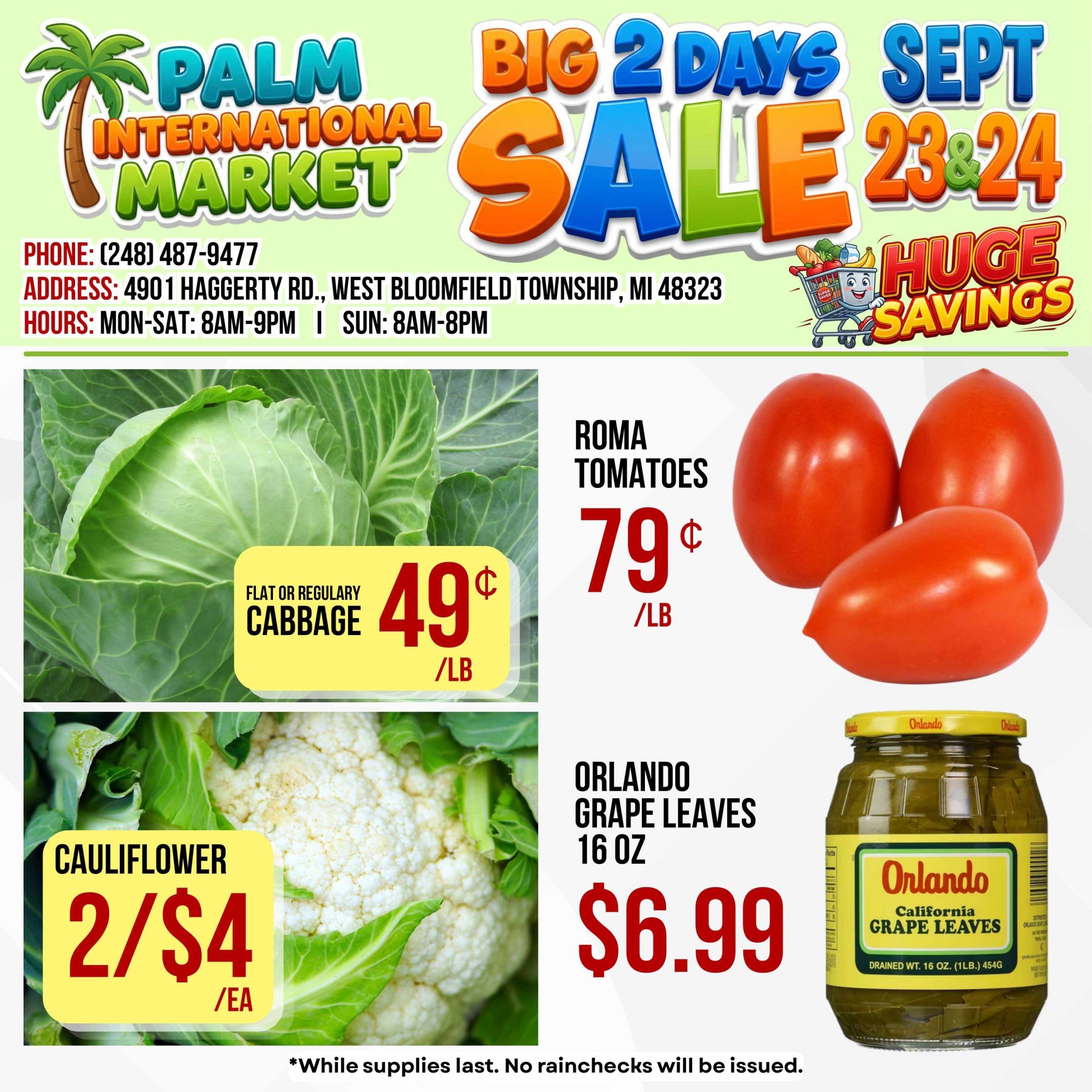 Palm International Market Weekly Ad September 23 - 24, 2026