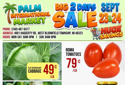 Palm International Market Weekly Ad September 23 - 24, 2026