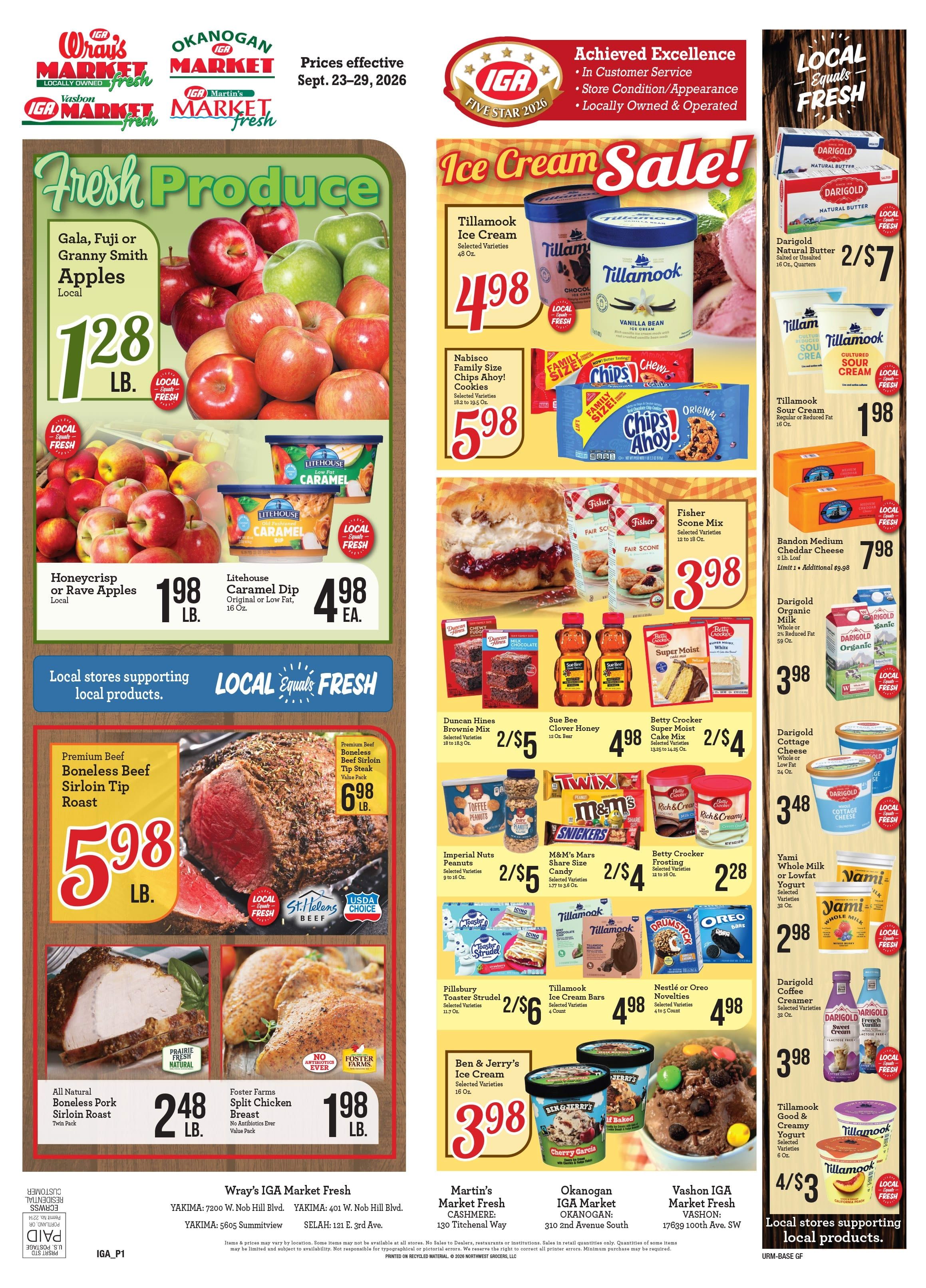 Vashon Market Fresh Weekly Ad September 23 - 29, 2026