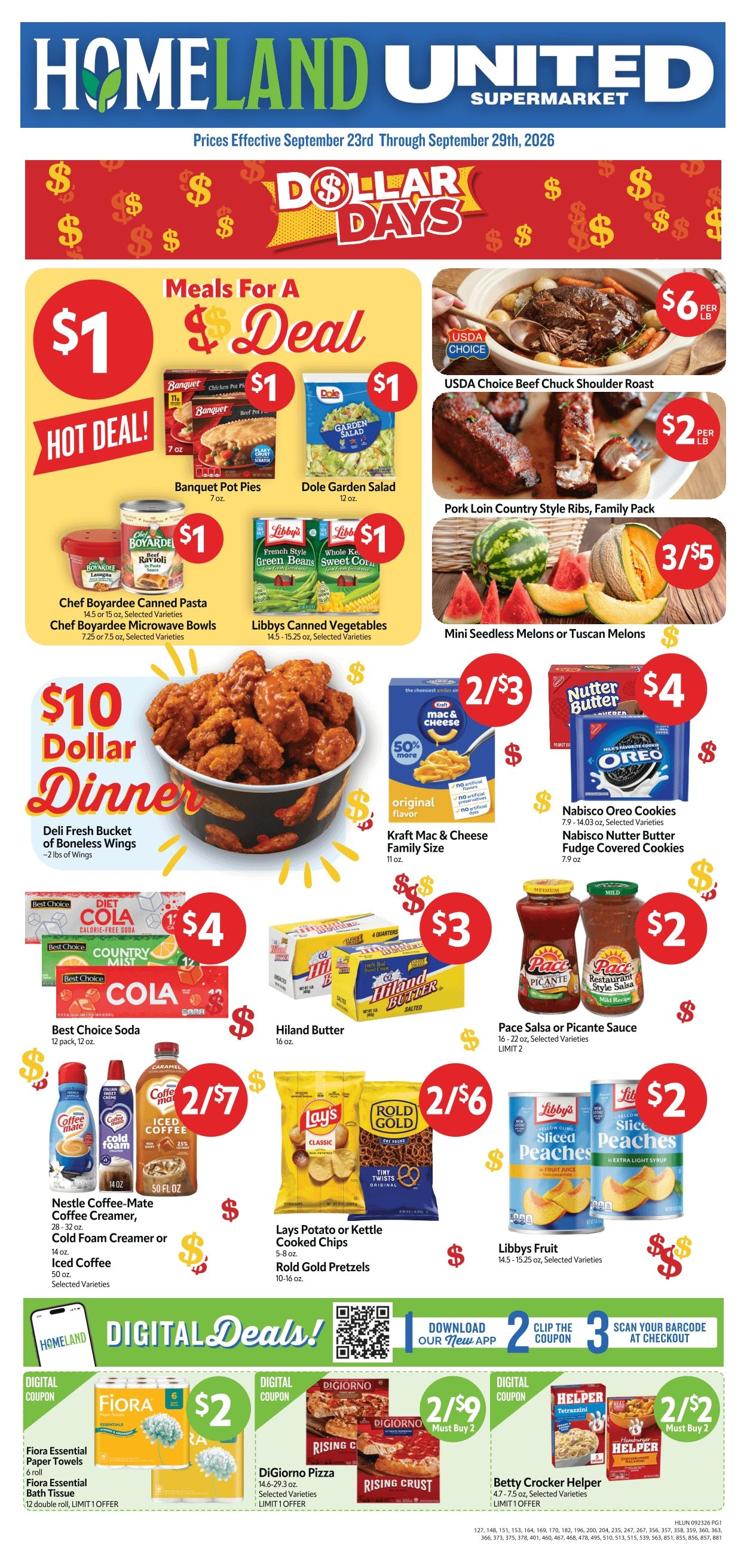 Homeland Stores (Bartlesville and Nowata, OK) Weekly Ad September 23 - 29, 2026