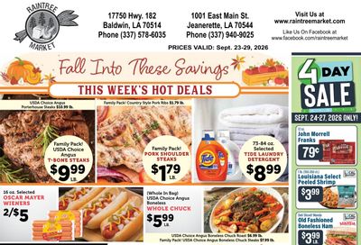 Raintree Market Weekly Ad September 23 - 29, 2026