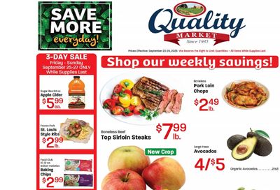 Quality Market (Utah, Vermont) Weekly Ad September 23 - 29, 2026