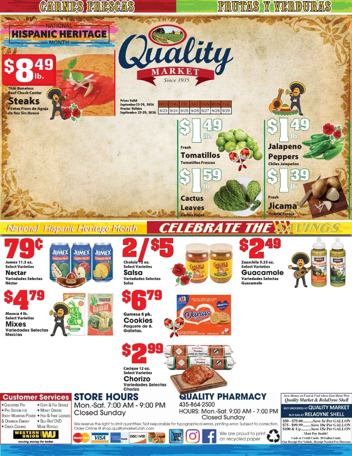 Quality Market Hispanic Weekly Ad September 23 - 29, 2026