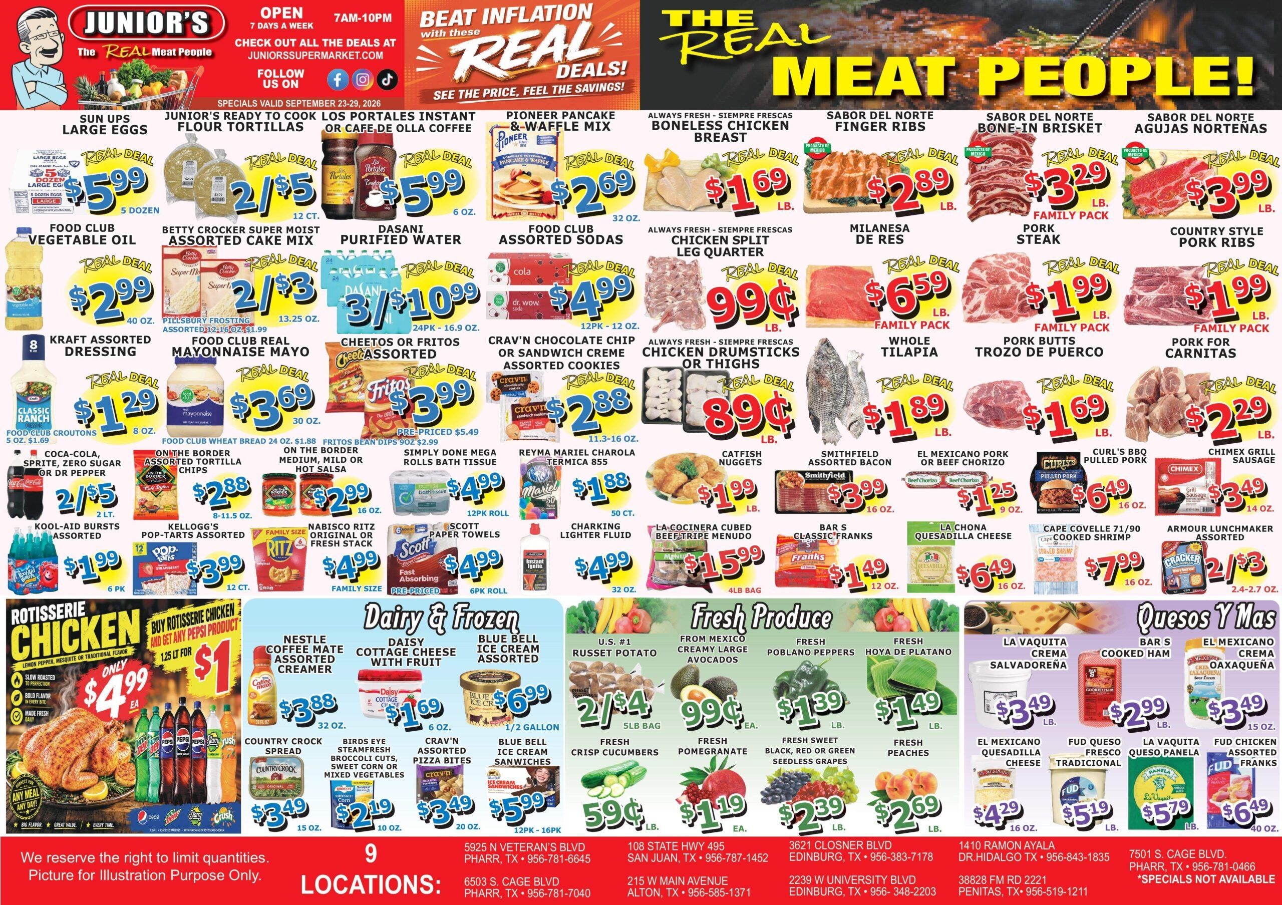 Junior's Supermarket Weekly Ad September 23 - 29, 2026