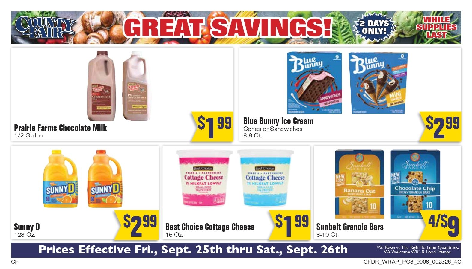 County Fair Food Stores (Dell Rapids, SD) Weekly Ad September 23 - 29, 2026
