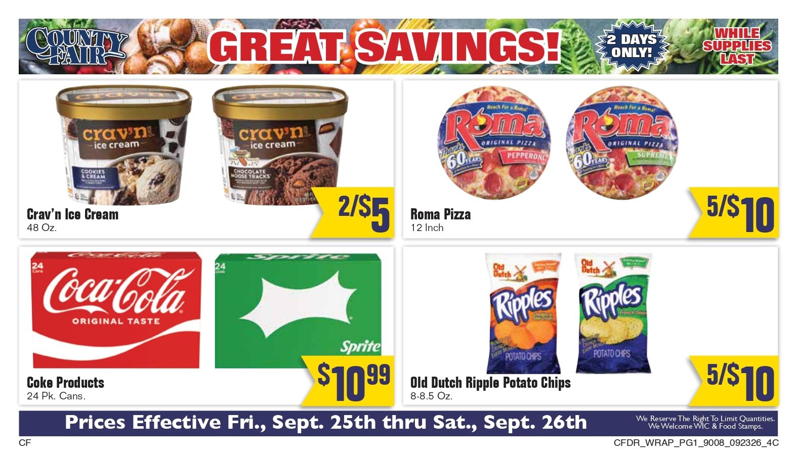 County Fair Food Stores (Dell Rapids, SD) Weekly Ad September 23 - 29, 2026