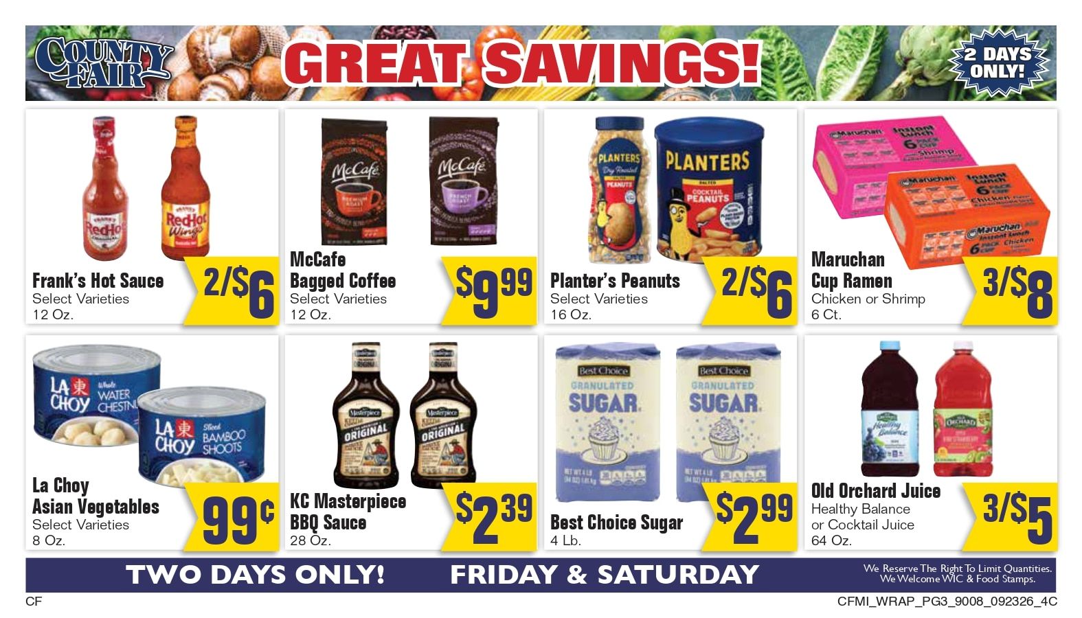County Fair Food Stores (Mitchell, SD) Weekly Ad September 23 - 29, 2026