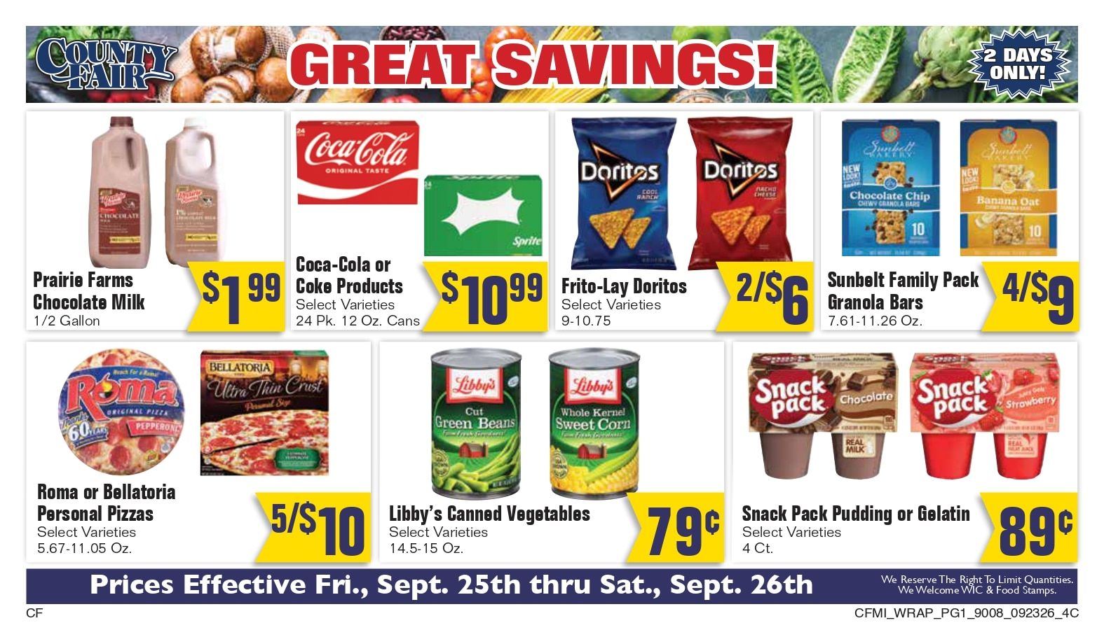 County Fair Food Stores (Mitchell, SD) Weekly Ad September 23 - 29, 2026