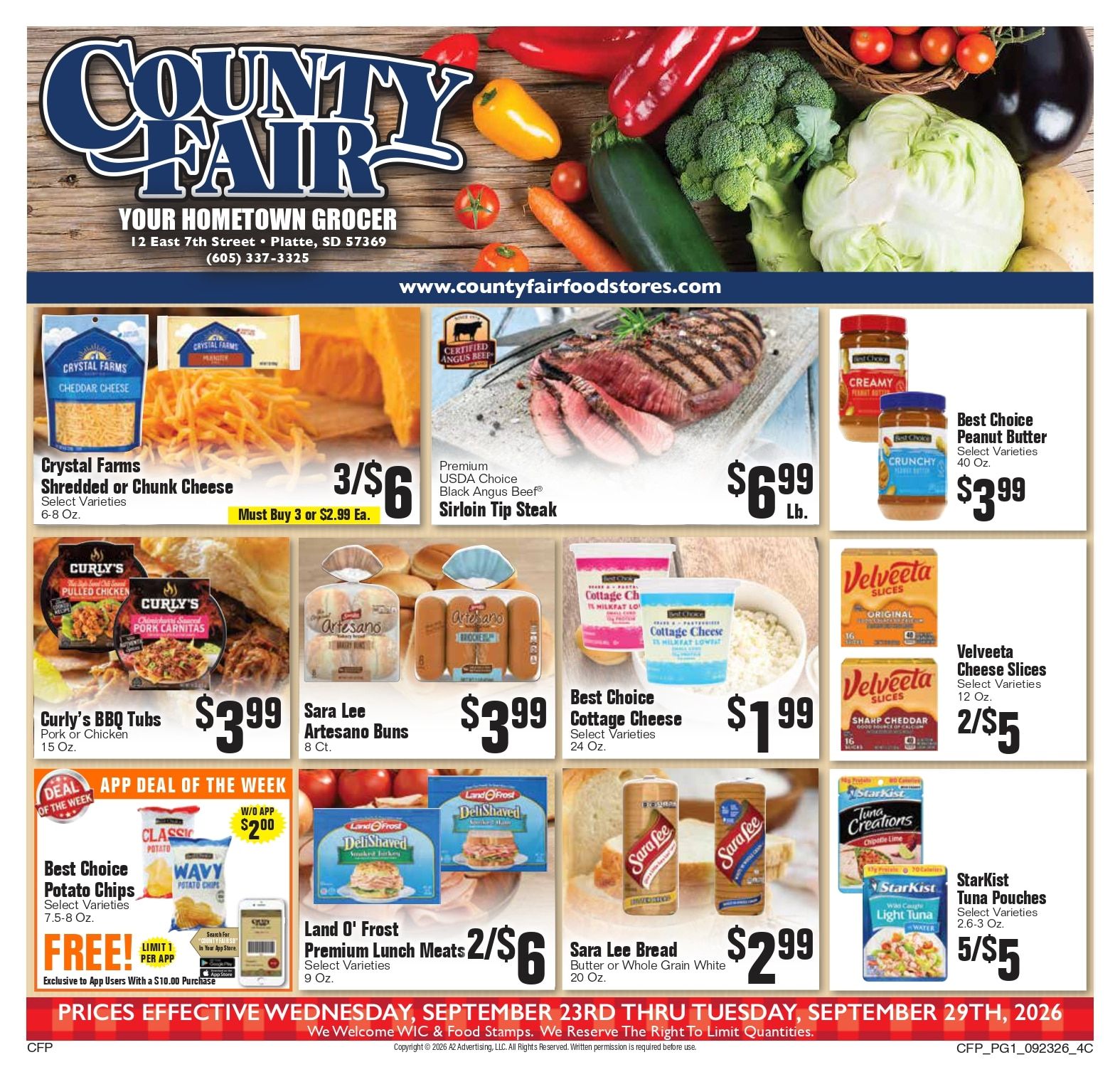 County Fair Food Stores (Platte, SD) Weekly Ad September 23 - 29, 2026