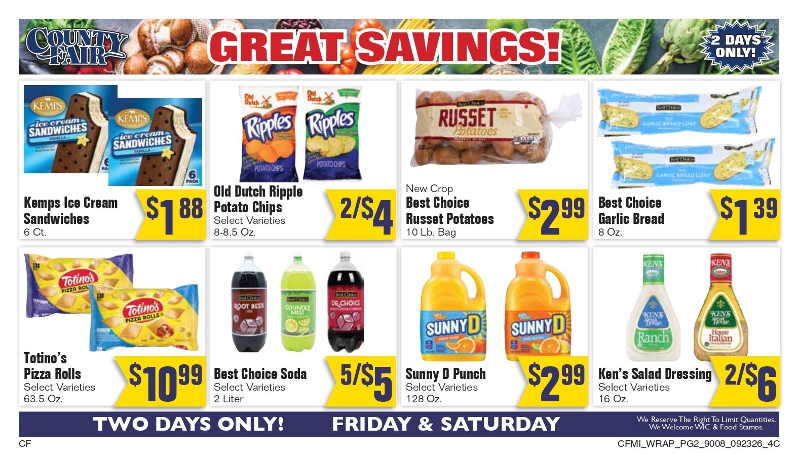 County Fair Food Stores (Platte, SD) Weekly Ad September 23 - 29, 2026