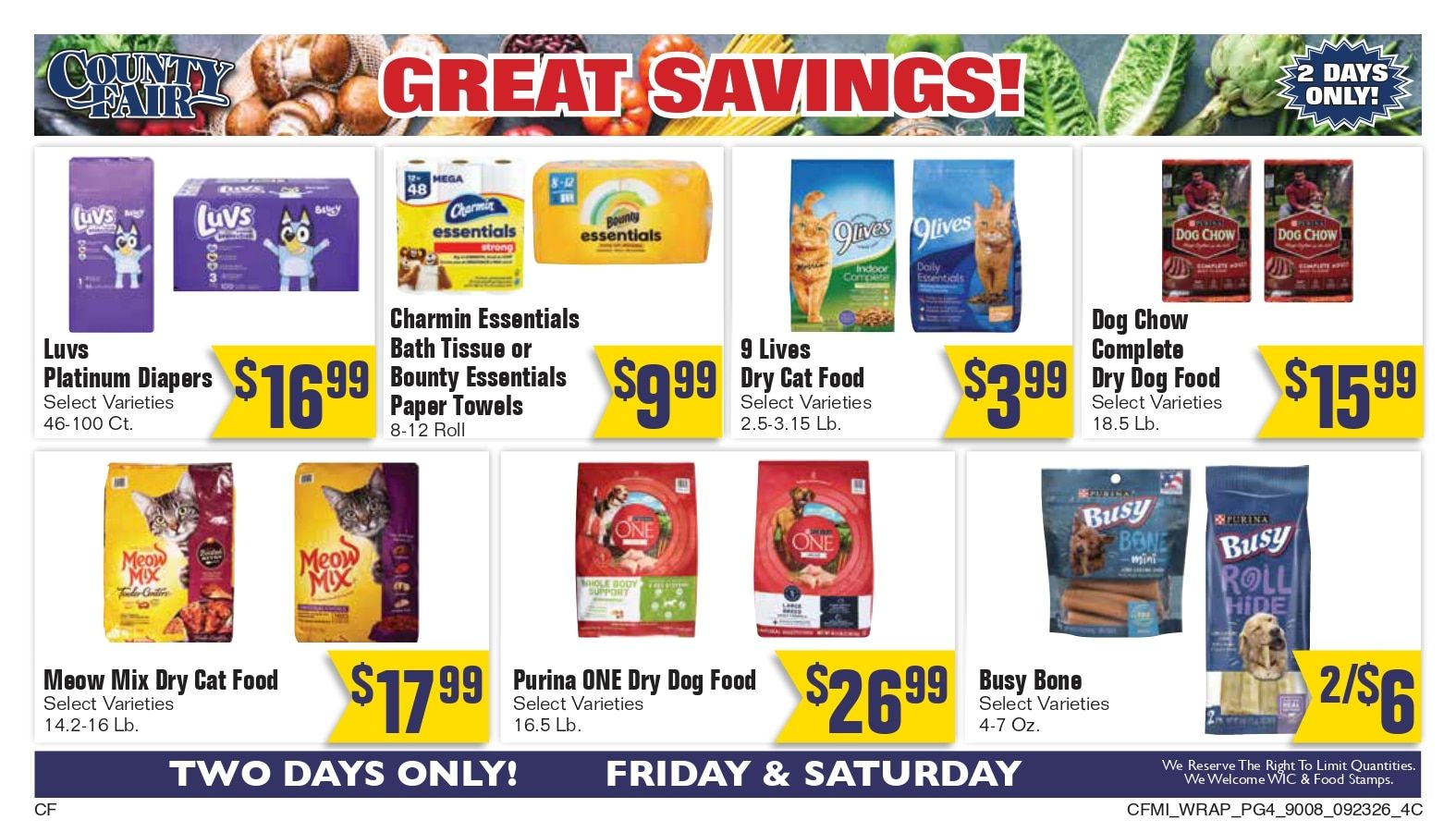 County Fair Food Stores (Platte, SD) Weekly Ad September 23 - 29, 2026