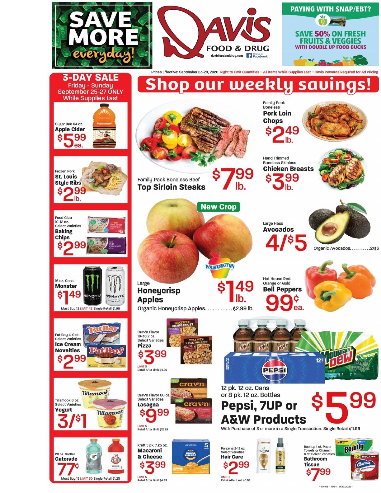 Davis Food & Drug (La Verkin, UT) Weekly Ad September 23 - 29, 2026